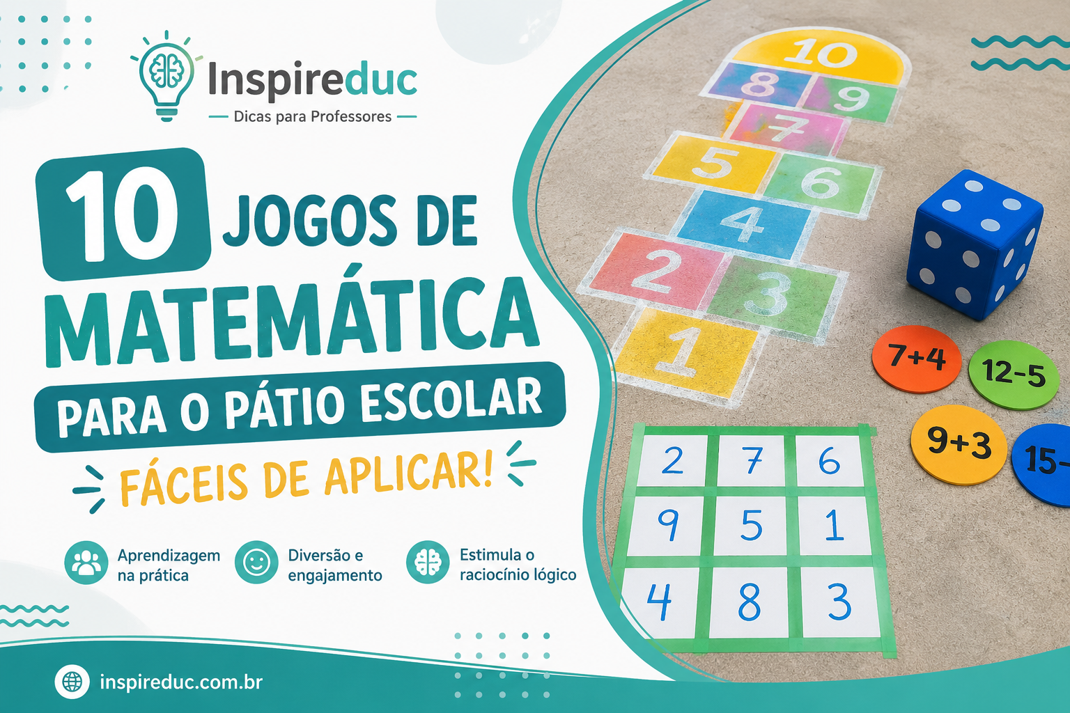 jogos de matemática para o pátio escolar