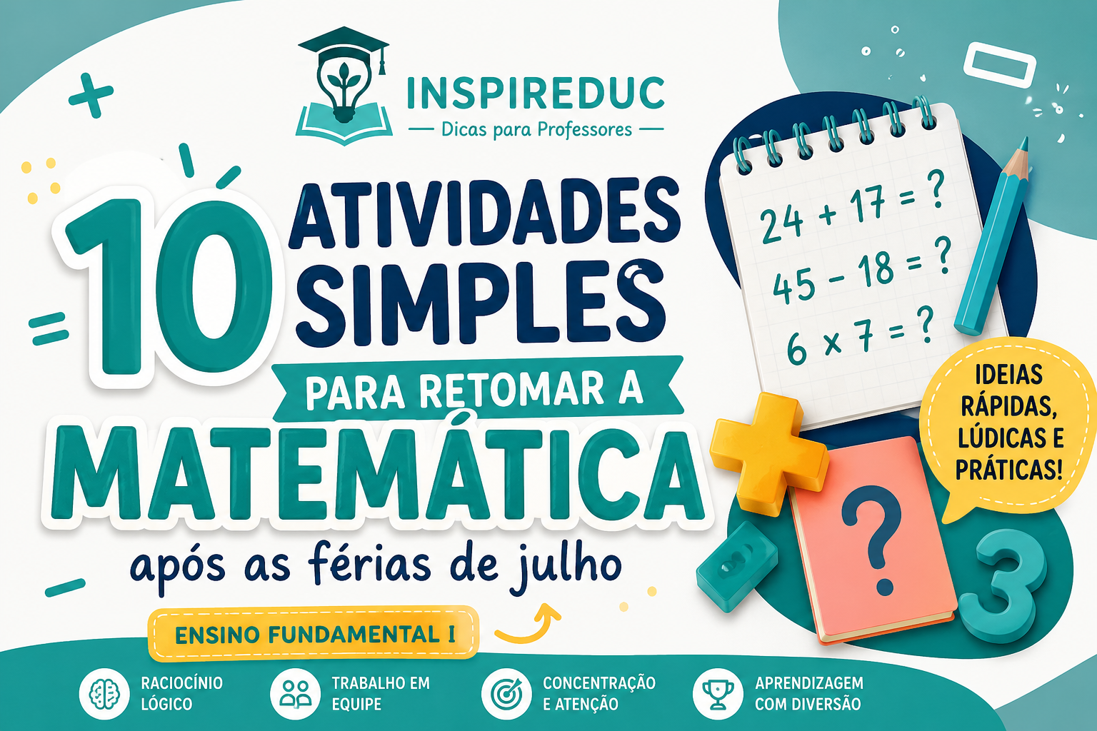 atividades de matemática para volta das férias
