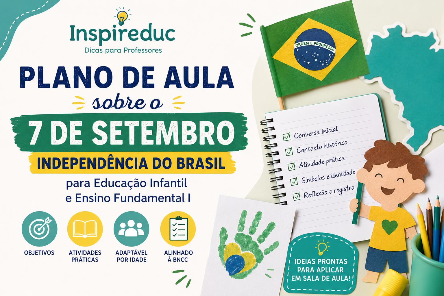 Plano de aula sobre o 7 de Setembro para Educação Infantil e Ensino Fundamental I